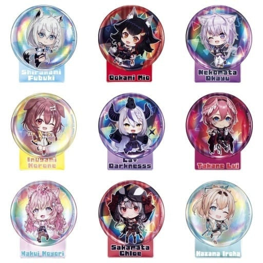Bandai Goods Set All 9 types Virtual YouTuber hololive hololive SUPER EXPO 2023 Commemorative Can Badge Stand D