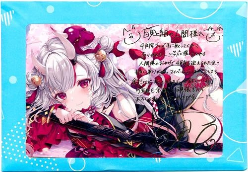 hololive hololive 4th Anniversary Commemoration Foil Stamped Copy Sign Postcard with Message Nakiri Ayame