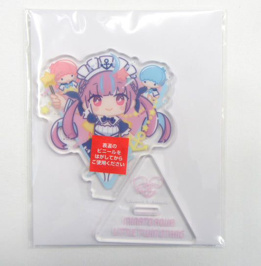 Sanrio hololive x SANRIO CHARACTERS triangle acrylic stand Minato Aqua Little Twin Stars Kiki Lara