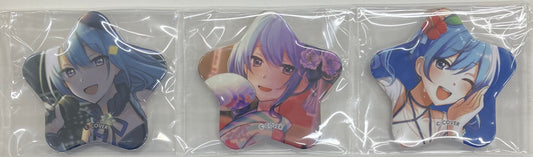 hololive hololive Birthday 3rd Anniversary Hoshimachi Suisei Illustration Star-shaped Can Badge Set of 3 Hoshimachi Suisei