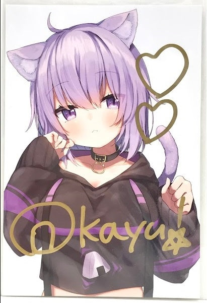 hololive hololive 600,000 people commemorative Handwritten Signatureed postcard Nekomata Okayu