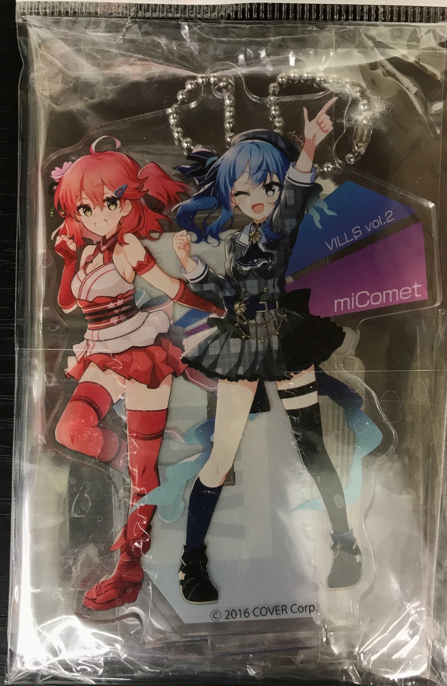 DMM.com DMM Scratch Virtual Unit Fes. VILLS vol.2 C-5 Prize Acrylic Stand Keychain Unit hololive miComet Sakura Miko Hoshimachi Suisei