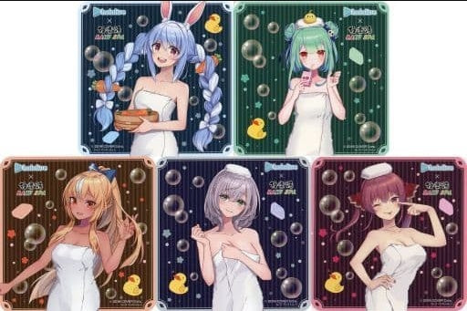 Gokurakuyu Mug Cup/Yunomi Set of 5 types Costa Bath Day ver hololive x Gokurakuyu/RAKU SPA Flow Life Menu Order Bonus