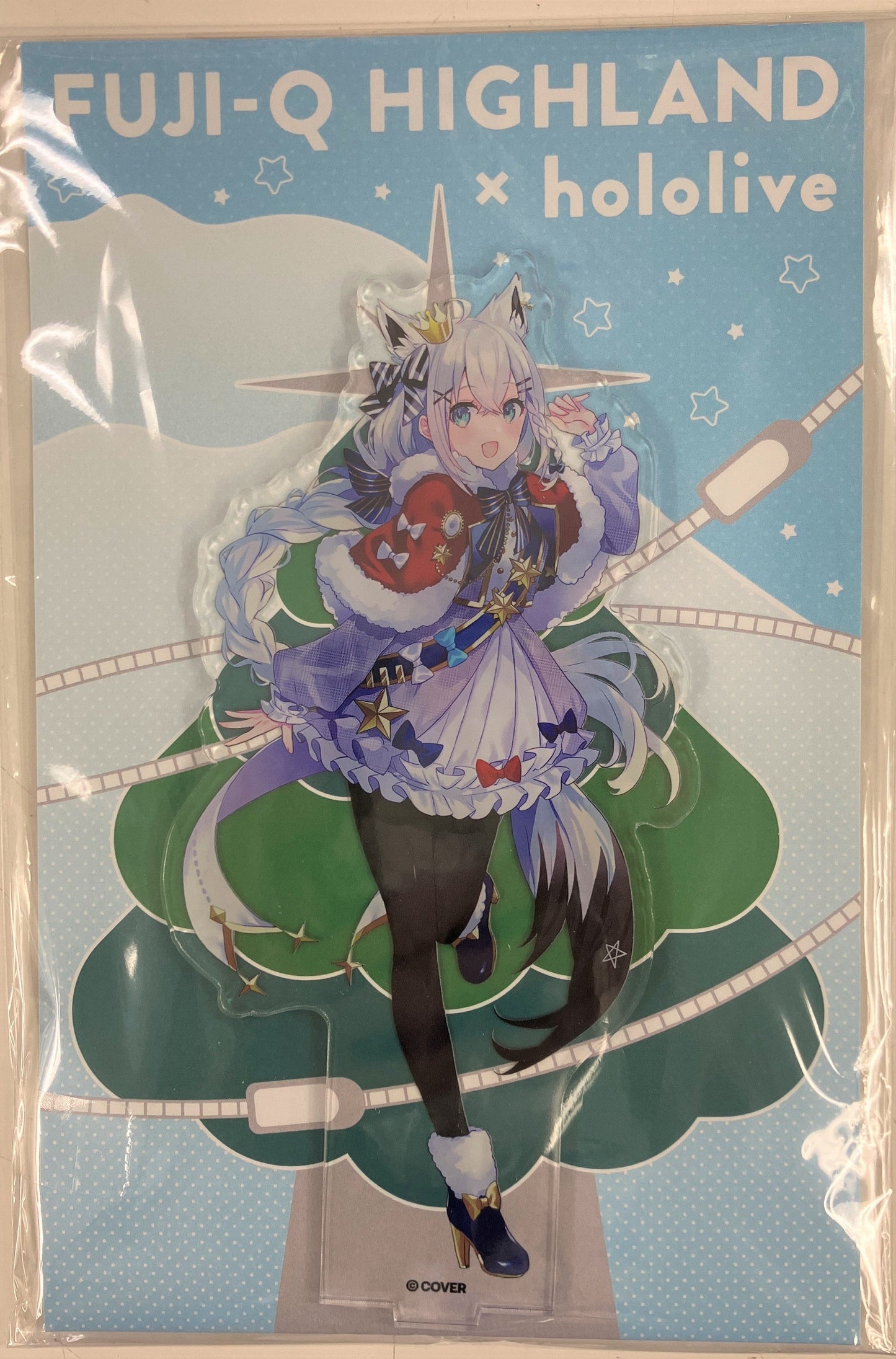 Fuji-Q Highland hololive in Fuji-Q Highland SNOW WORLD acrylic stand Shirakami Fubuki