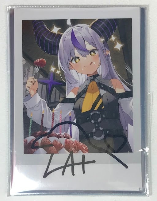 hololive hololive Birthday Anniversary 2022 Handwritten Signatureed Instax Bromide Card Laplus Darknesss