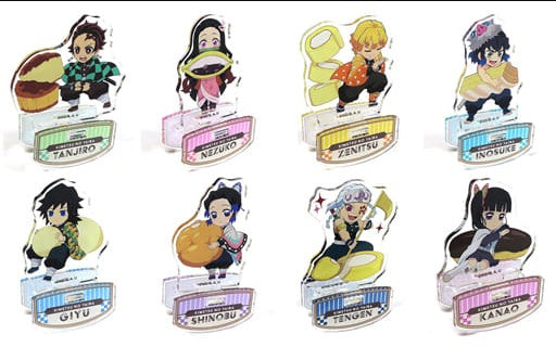 All 8 types set Demon Slayer Kimetsu no Yaiba x Lawson Yurayura Acrylic Stand Sweets