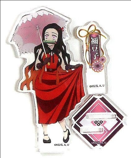 Small items Nezuko Kamado acrylic stand Demon Slayer Kimetsu no Yaiba x Randen x Eigamura x Kyoto Municipal Transportation Bureau Kyo no Oshigoto