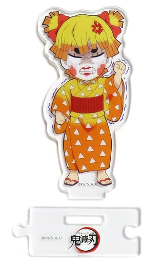 Zenitsu Agatsuma Yoshiko/Shironuri Demon Slayer Kimetsu no Yaiba Mugen Train Arc/Amusement Park Arc Character Picture Scroll Cafe in ufotable Cafe x Machi Asobi CAFE Draw down Random Acrylic Stand A Connected to Characters A A Yukaku Arc
