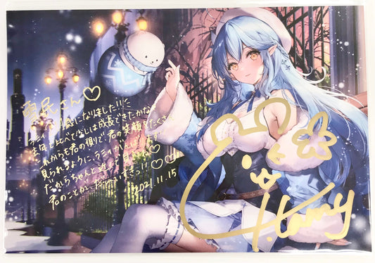 hololive hololive Birthday Anniversary 2021 Handwritten Signatureed Postcard Yukihana Lamy