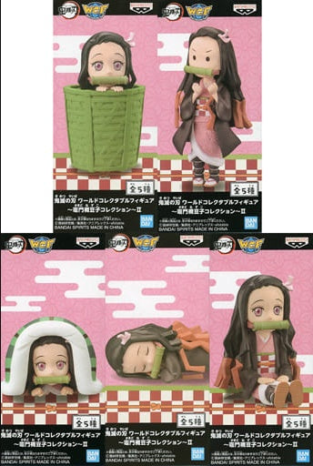 Banpresto Figure All 5 types set Demon Slayer Kimetsu no Yaiba World Collectable Figure Nezuko Kamado Collection II