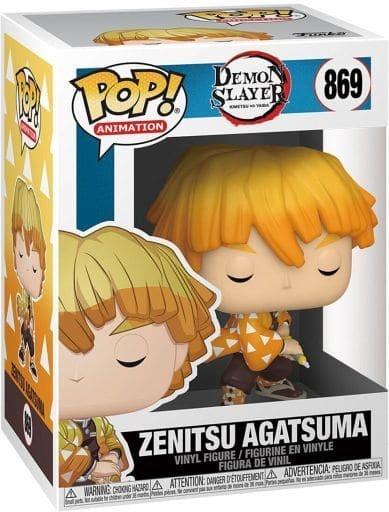 FUNKO/Bandai Figure Zenitsu Agatsuma Demon Slayer Kimetsu no Yaiba POP Animation Series 869