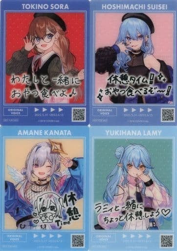 Character Card All 4 Types Set Original Clear Card hololive x Family Mat Horoma To Early Summer Holo Festival Target Product Purchase Bonus 3rd
