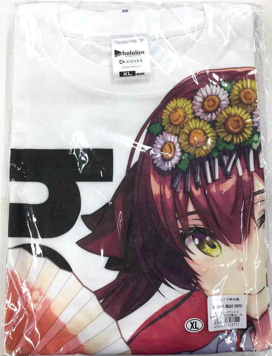 hololive hololive Kanda Festival 2023 Full Graphic T-shirt Houshou Marine Shrine Maiden Costume ver
