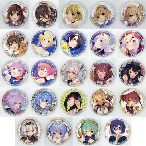 Hololive Production Badges/Pins All 24 Types Set Virtual YouTuber hololive Stops Hololive Can Badge C97 Goods