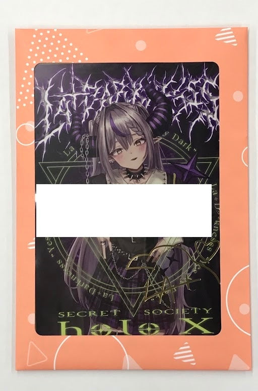 hololive hololive 1st Anniversary Handwritten Message Foil Stamped Reproduction Signed Postcard Laplus Darknesss