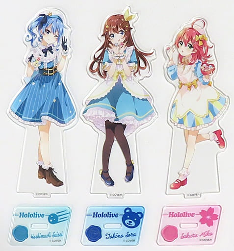 Miscellaneous Goods Sakura Miko Hoshimachi Suisei Tokino Sora Original Acrylic Stand Set A White De Costume Hololive x Family Mart Vol.7 Famipay WEB Limited