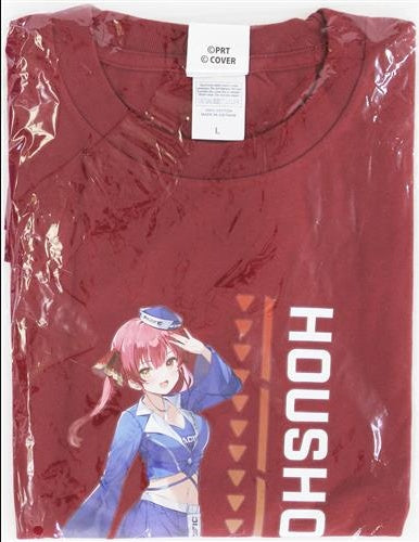 PACIFIC RACING TEAM hololive x PACIFIC RACING TEAM collaboration T-shirt Houshou Marine L size