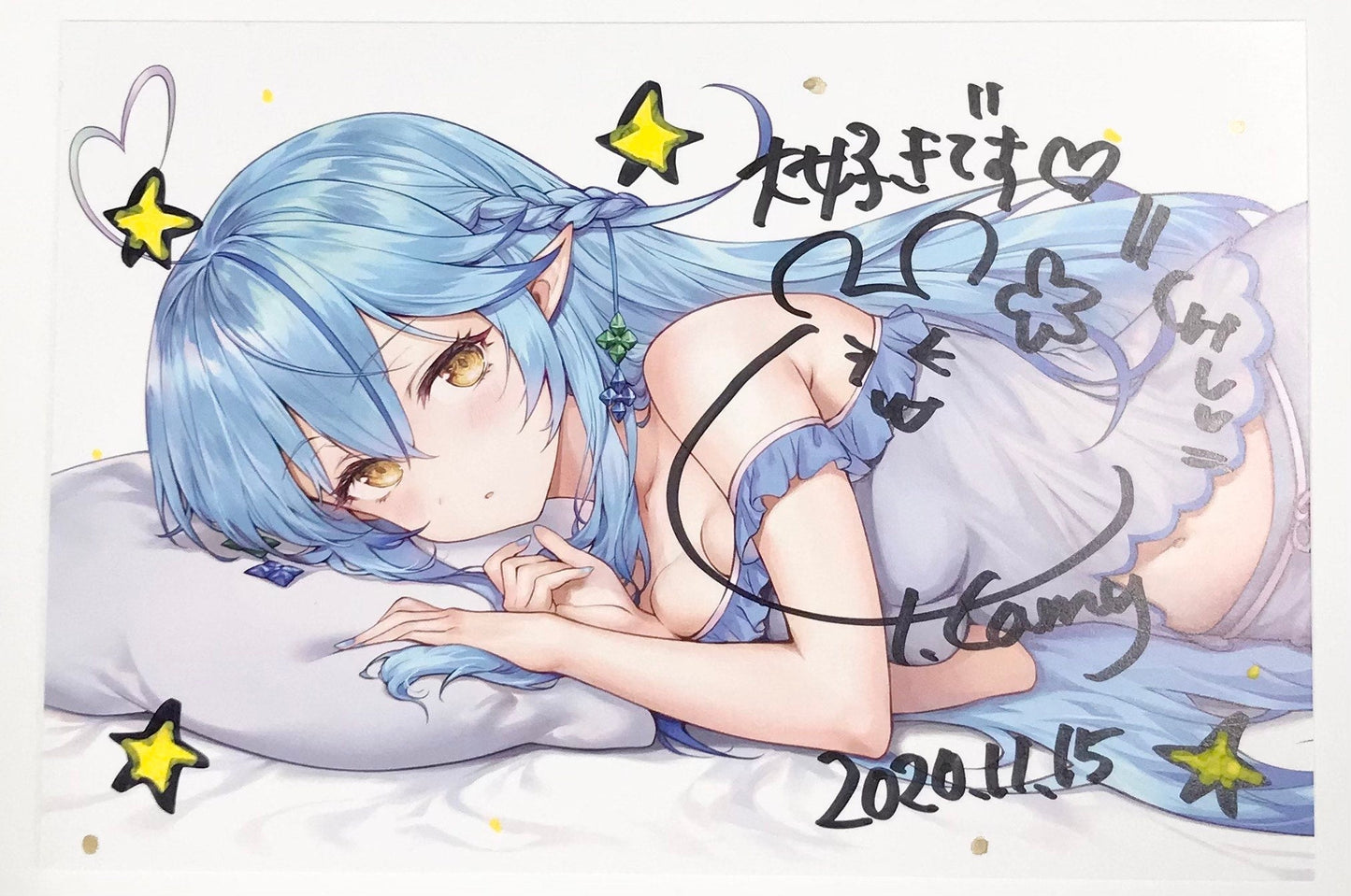 hololive hololive birthday commemorative Handwritten Signatureed postcard Yukihana Lamy