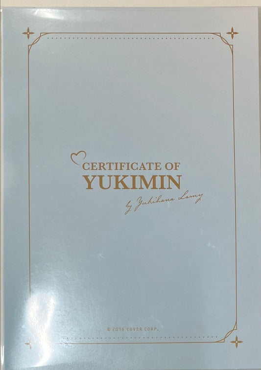 hololive hololive 2nd Anniversary Yukihana Lamy Certificate
