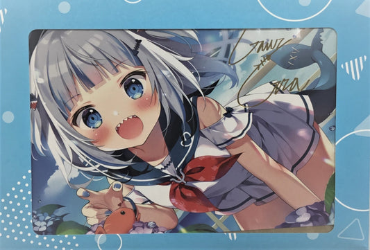 hololive hololive Birthday Anniversary 2022 Foil Stamped Reproduction Signed Postcard Gawr Gura