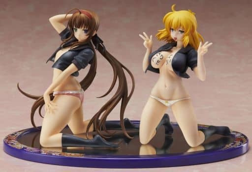 Prui Figure Reprint Ryobi x Ryona Sailor Suit Ver. Figure Set 2 Figure Set Senran Kagura NewWave G Burst Gokubi Girls Slender Glamorous 1/10 Pre-painted PVC Figure