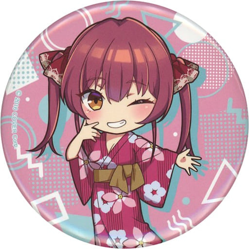 Badge Pins Houshou Marine Hololive x Gokurakuyu/RAKU SPA Flow Life Trading Can Badge Mini Character ver