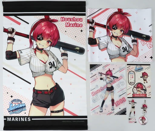 Rakuten Group Miscellaneous Goods Houshou Marine Chiba Lotte Marines Complete Set Virtual YouTuber Hololive x Pacific League 6 Teams