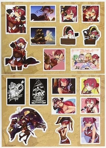 Miscellaneous Goods/Accessories Seals/Sticker Houshou Marine Activity 1st Anniversary Sticker Virtual YouTuber Houshou Marine Commemorative Goods Set of 3 Purchase Bonus