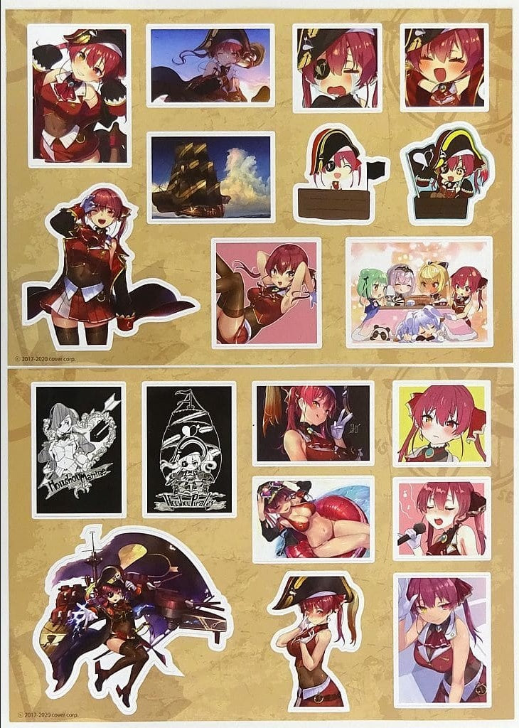 Miscellaneous Goods/Accessories Seals/Sticker Houshou Marine Activity 1st Anniversary Sticker Virtual YouTuber Houshou Marine Commemorative Goods Set of 3 Purchase Bonus