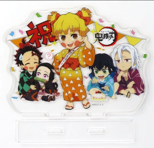 Assembly Acrylic Stand Demon Slayer Kimetsu no Yaiba x ufotable Cafe/Machi Asobi CAFE Zenitsu Agatsuma Birthday Festival 2022