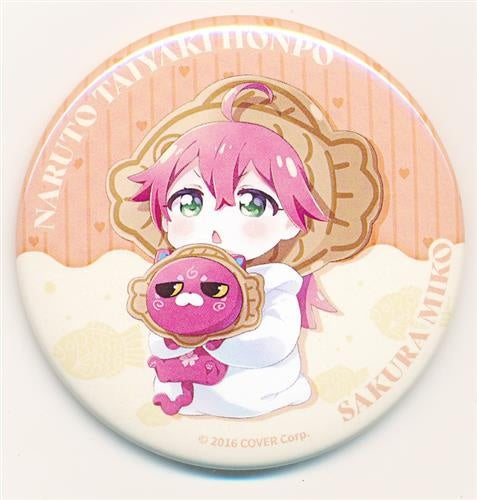 Chugai Mining hololive Miko Sakura x Naruto Taiyaki Honpo Trading Can Badge Miko Sakura F