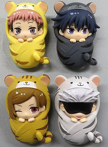 Bandai Trading Figures Swaddle Mascot All 4 Types Set Jujutsu Kaisen Sorcery Fight Punitop Swaddle Like a Sweet