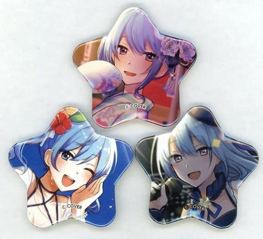 hololive Production Badge Pins Single item Suisei Hoshimachi Star-shaped can badge 3 types set Vtuber Hololive Suisei Hoshimachi Birthday Activity 3rd Anniversary