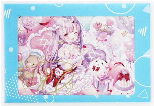 hololive hololive Birthday Anniversary 2021 Foil Stamped Reproduction Signed Postcard Nakiri Ayame