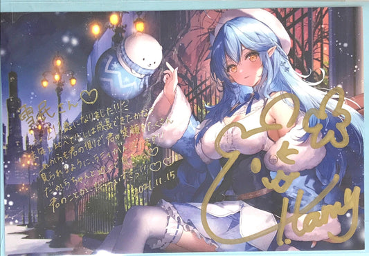 hololive hololive Birthday Anniversary 2021 Handwritten Signatureed Postcard Yukihana Lamy