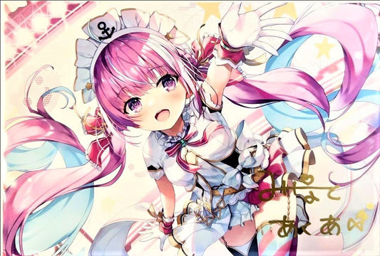 hololive hololive 3rd Anniversary Handwritten Signatureed Postcard Minato Aqua