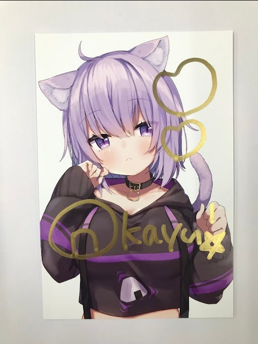 hololive hololive 600,000 people commemorative Handwritten Signatureed postcard Nekomata Okayu