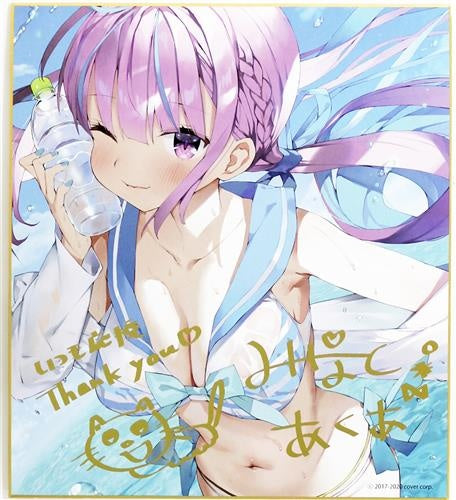 hololive hololive Birthday Commemorative Foil Stamped Duplication Signed Illustration Random Shikishi Minato Aqua A
