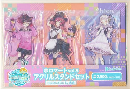 FamilyMart hololive x FamilyMart Holomart Vol.5 Happy Holoween Acrylic Stand Set Roboco-san Houshou Marine Murasaki Shion