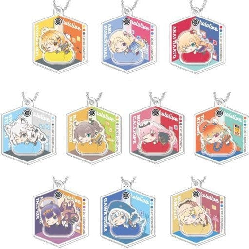 hololive Hase Pro/Bandai Keychain All 10 Types Set Purapura Acrylic Keychain Virtual YouTuber Hololive Hug Meets B BOX