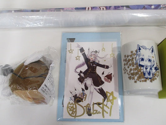 hololive hololive birthday commemorative set with Handwritten Signatureed postcard Shirakami Fubuki