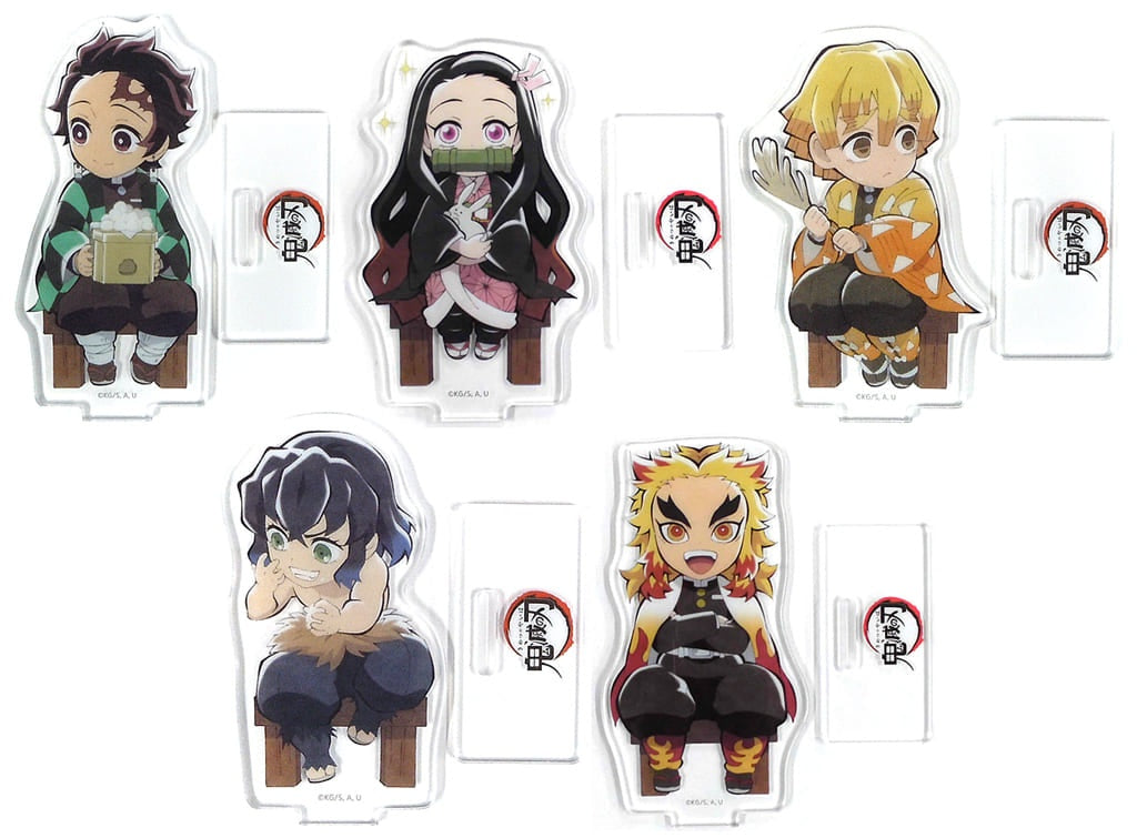 ufotable All 5 types set Demon Slayer Kimetsu no Yaiba x Machi Asobi CAFE Moon Viewing Event 2020 Random Acrylic Stand
