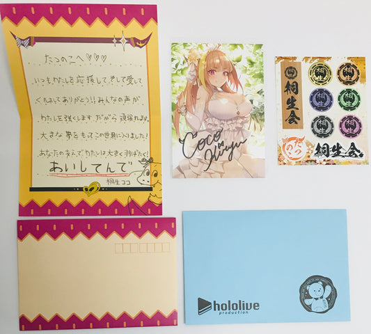 hololive hololive birthday commemorative set with Handwritten Signatureed postcard Kiryu Coco