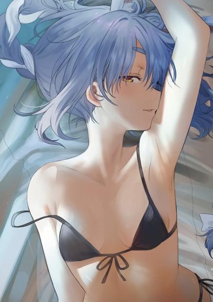 TCG Playmat 350 x 500mm hololive Swimsuit Usada Pekora