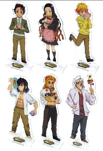All 6 types set Demon Slayer Kimetsu no Yaiba Demon Slayer Online -Anime 2nd Anniversary Festival- Kimetsu Gakuen Valentine Random acrylic stand ufotable WEBSHOP order production limited
