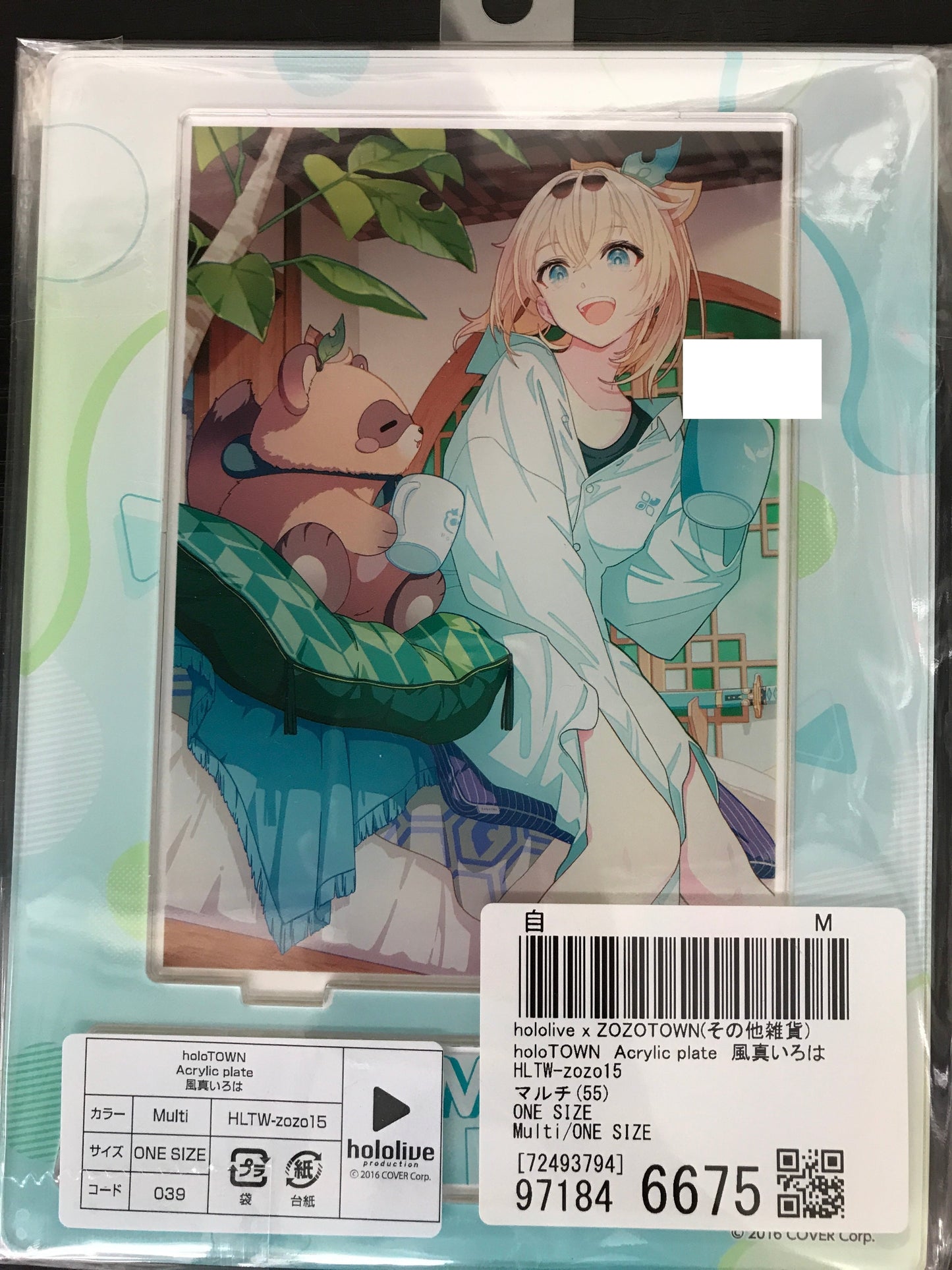 hololive  ZOZOTOWN hololivexZOZOTOWN acrylic plate Kazama Iroha ver