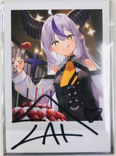 hololive hololive Birthday Anniversary 2022 Handwritten Signatureed Instax Bromide Card Laplus Darknesss