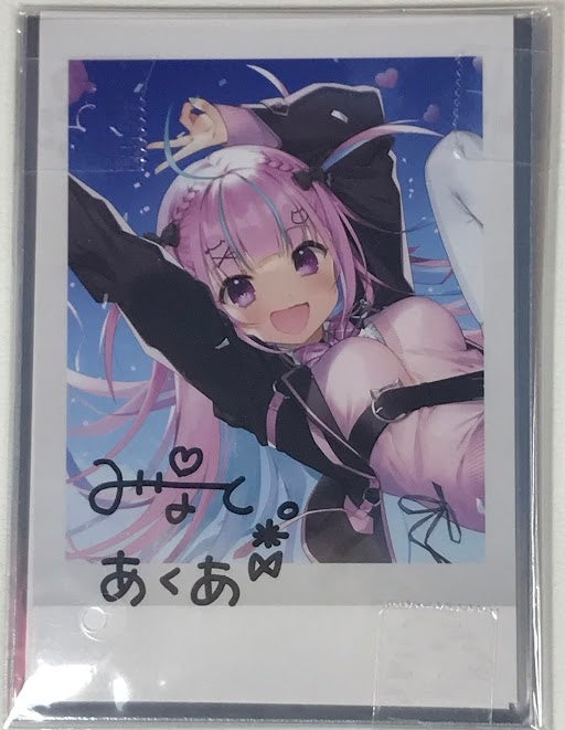 hololive hololive Birthday Anniversary 2022 Handwritten Signatureed Instax Bromide Card Minato Aqua