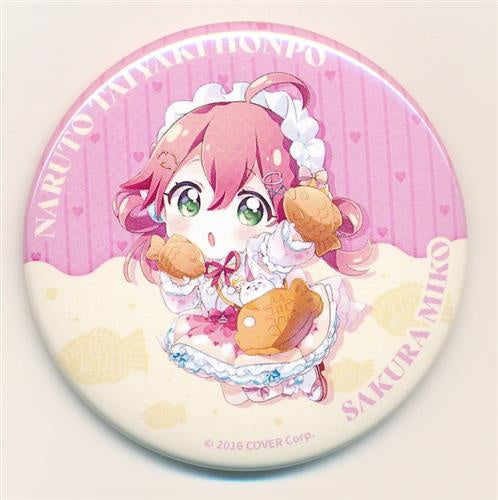 Chugai Mining hololive Miko Sakura x Naruto Taiyaki Honpo Trading Can Badge Miko Sakura E
