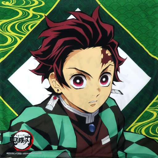 Dakimakura Cover Pillow Case Sheets Tanjirou Kamado New Character Illustration Hitokoto Cushion Cover 2nd TV Anime Demon Slayer Kimetsu no Yaiba Mugen Train x ufotable Cafe x Machi Asobi CAFE